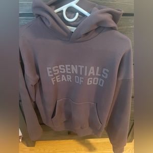 essentials fear of god hoodie size 10 in childrens color brown